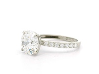 Platina ring met 3,44 crt. diamant - afbeelding 3 van  12