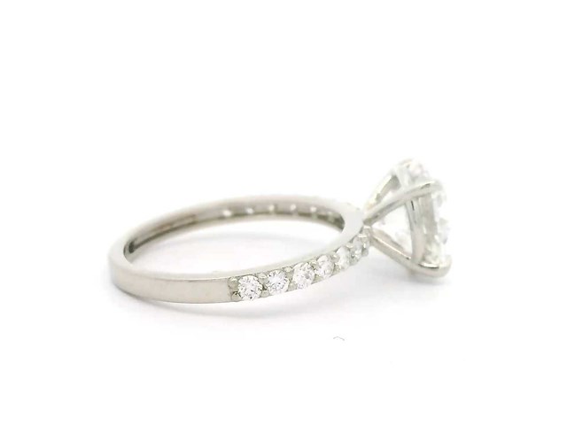 Platina ring met 3,44 crt. diamant - afbeelding 4 van  12