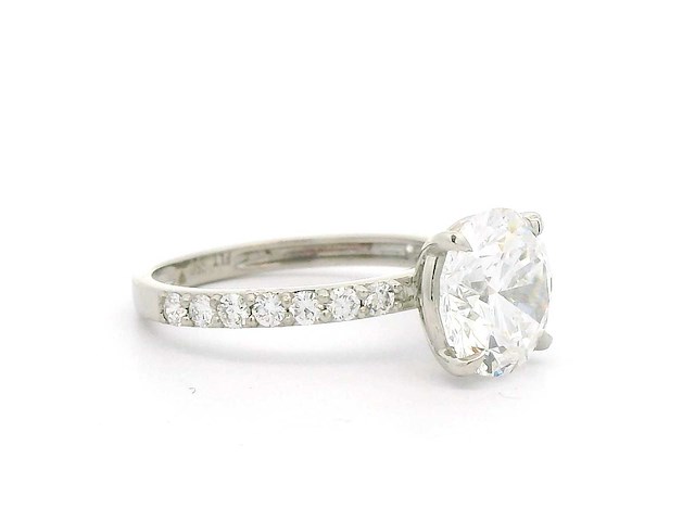 Platina ring met 3,44 crt. diamant - afbeelding 8 van  12