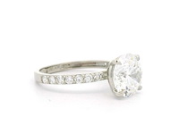 Platina ring met 3,44 crt. diamant - afbeelding 8 van  12