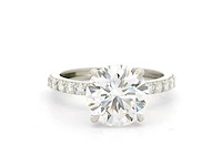 Platina ring met 3,44 crt. diamant - afbeelding 10 van  12