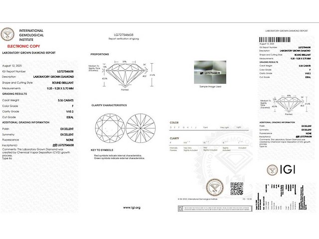 Platina ring met 3,47 crt. diamant - afbeelding 2 van  7