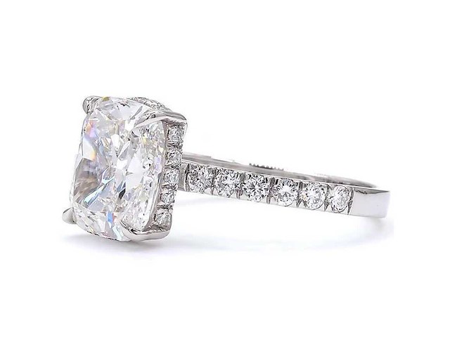 Platina ring met 3,58 ct. diamant - afbeelding 1 van  8