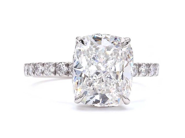 Platina ring met 3,58 ct. diamant - afbeelding 2 van  8