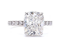 Platina ring met 3,58 ct. diamant - afbeelding 2 van  8