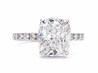 Platina ring met 3,58 ct. diamant - afbeelding 7 van  9