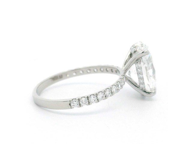Platina ring met 4,50 ct. diamant - afbeelding 2 van  4
