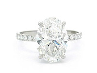 Platina ring met 4,50 ct. diamant - afbeelding 1 van  4