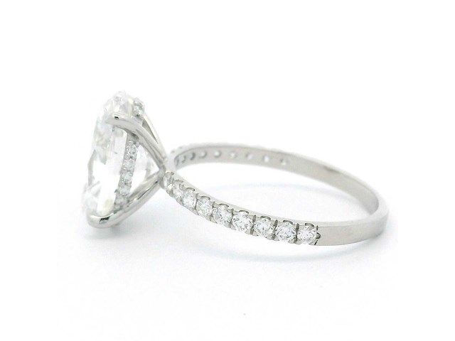 Platina ring met 4,50 ct. diamant - afbeelding 3 van  5
