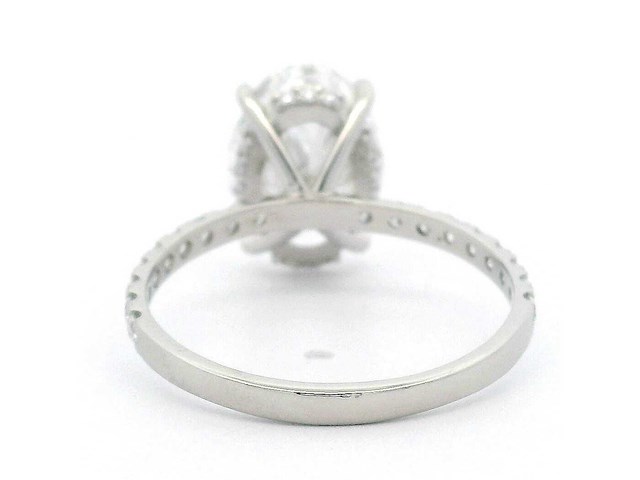 Platina ring met 4,50 ct. diamant - afbeelding 4 van  5