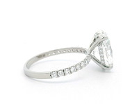 Platina ring met 4,50 ct. diamant - afbeelding 5 van  5