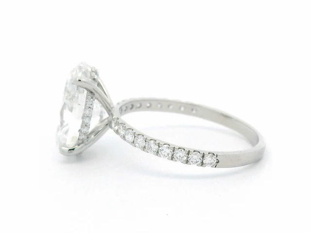 Platina ring met 4,50 ct. diamant - afbeelding 3 van  5