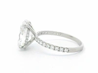 Platina ring met 4,50 ct. diamant - afbeelding 3 van  5