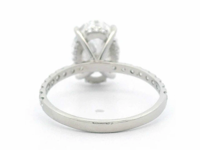 Platina ring met 4,50 ct. diamant - afbeelding 4 van  5