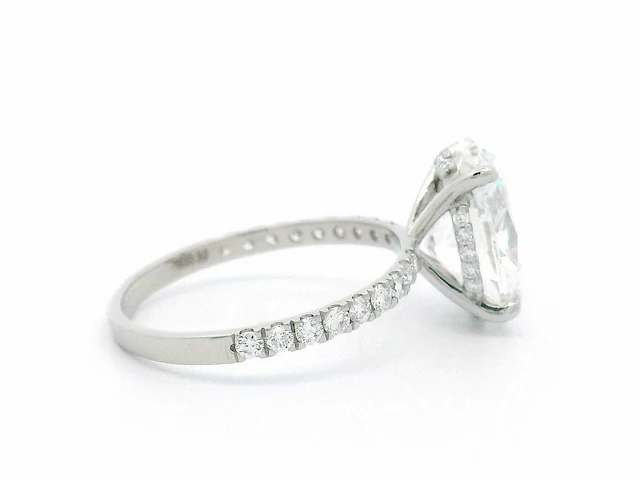 Platina ring met 4,50 ct. diamant - afbeelding 5 van  5
