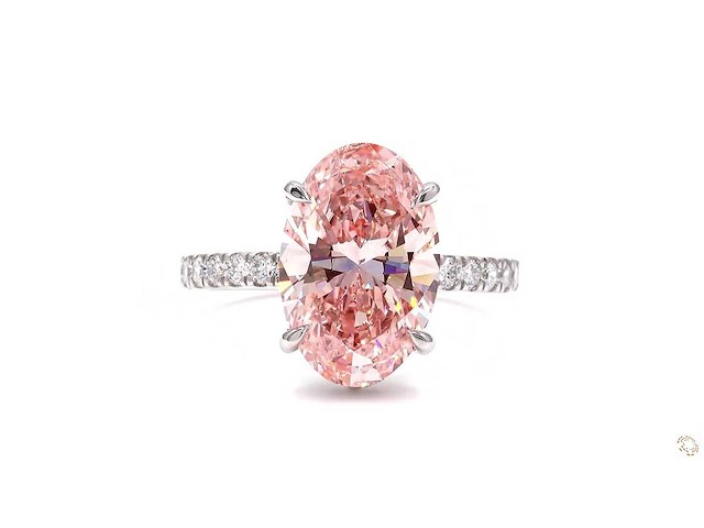 Platina ring met 4,63 crt. diamant - afbeelding 1 van  6