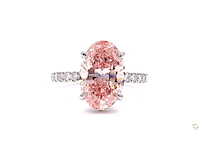 Platina ring met 4,63 crt. diamant - afbeelding 1 van  6