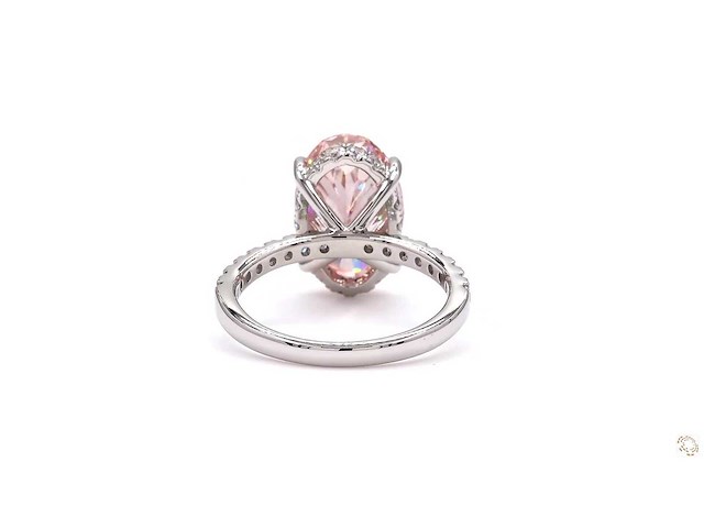 Platina ring met 4,63 crt. diamant - afbeelding 6 van  6