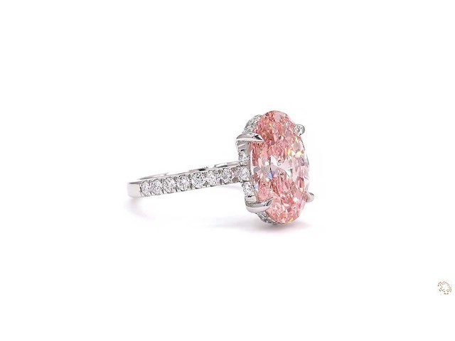 Platina ring met 4,63 crt. diamant - afbeelding 2 van  4