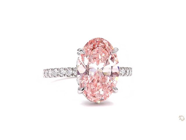 Platina ring met 4,63 crt. diamant - afbeelding 3 van  4