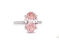 Platina ring met 4,63 crt. diamant - afbeelding 3 van  4