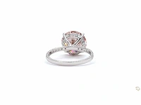 Platina ring met 5,02 crt. roze diamant. - afbeelding 5 van  6