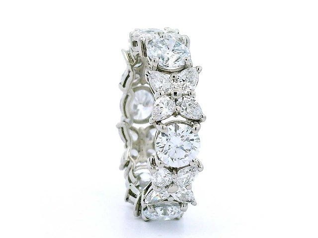 Platina ring met 5,03 crt. diamant - afbeelding 6 van  8