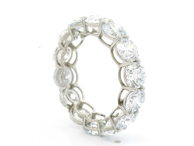 Platina ring met 5,10 crt. diamant - afbeelding 8 van  8