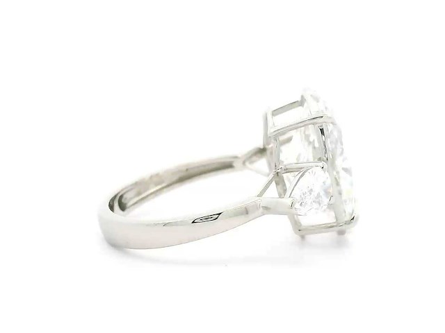 Platina ring met 5,80 crt. diamant - afbeelding 2 van  11