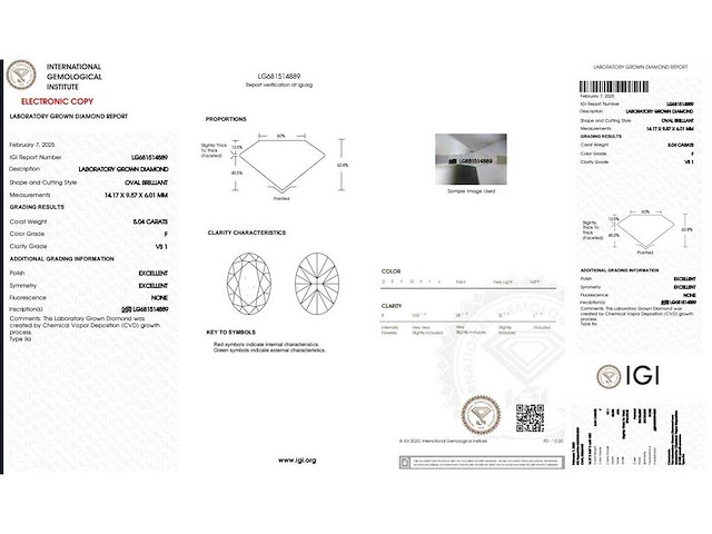Platina ring met 5,80 crt. diamant - afbeelding 4 van  11