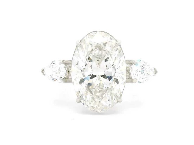 Platina ring met 5,80 crt. diamant - afbeelding 8 van  11