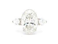 Platina ring met 5,80 crt. diamant - afbeelding 8 van  11