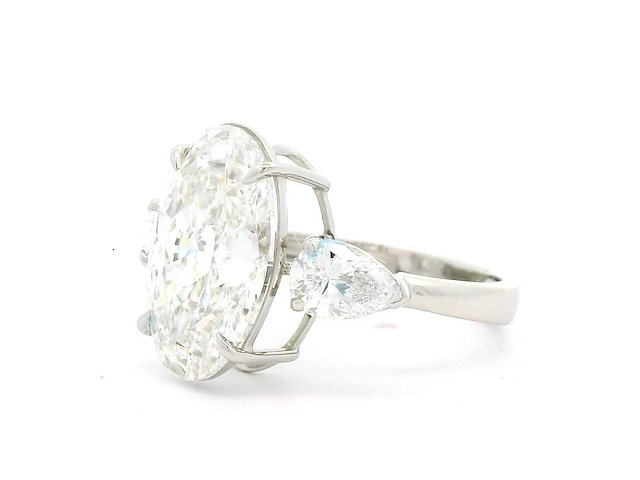 Platina ring met 5,80 crt. diamant - afbeelding 10 van  11