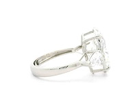 Platina ring met 5,80 crt. diamant - afbeelding 2 van  11