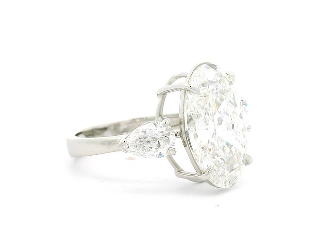 Platina ring met 5,80 crt. diamant - afbeelding 9 van  11