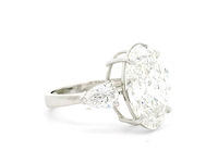 Platina ring met 5,80 crt. diamant - afbeelding 4 van  7
