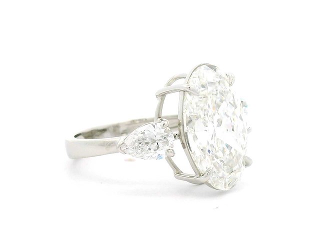 Platina ring met 5,80 crt. diamant - afbeelding 3 van  11