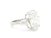 Platina ring met 5,80 crt. diamant - afbeelding 3 van  11
