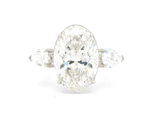 Platina ring met 5,80 crt. diamant - afbeelding 6 van  11