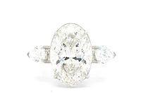 Platina ring met 5,80 crt. diamant - afbeelding 6 van  11