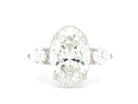 Platina ring met 5,80 crt. diamant - afbeelding 7 van  11