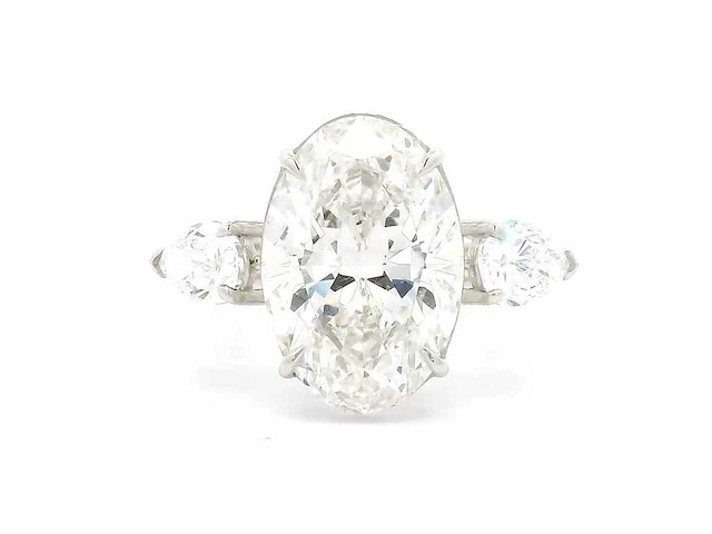 Platina ring met 5,80 crt. diamant - afbeelding 9 van  11
