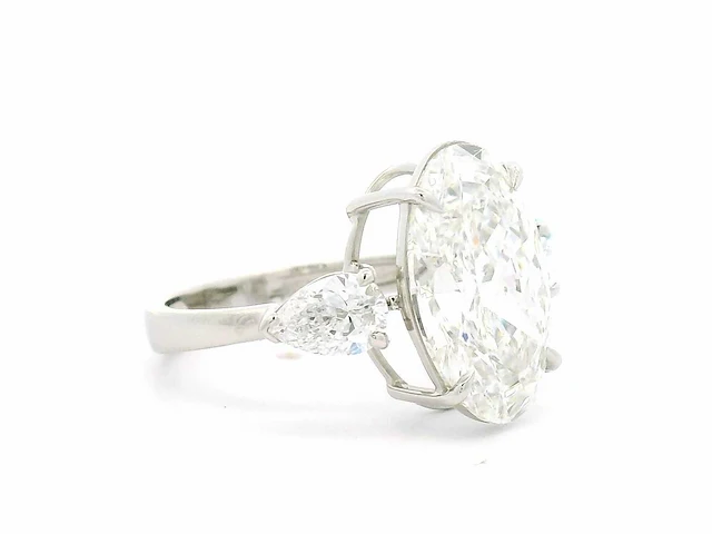 Platina ring met 5,80 crt. diamant - afbeelding 5 van  11