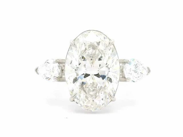 Platina ring met 5,80 crt. diamant - afbeelding 8 van  11