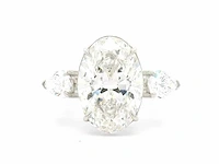 Platina ring met 5,80 crt. diamant - afbeelding 8 van  11