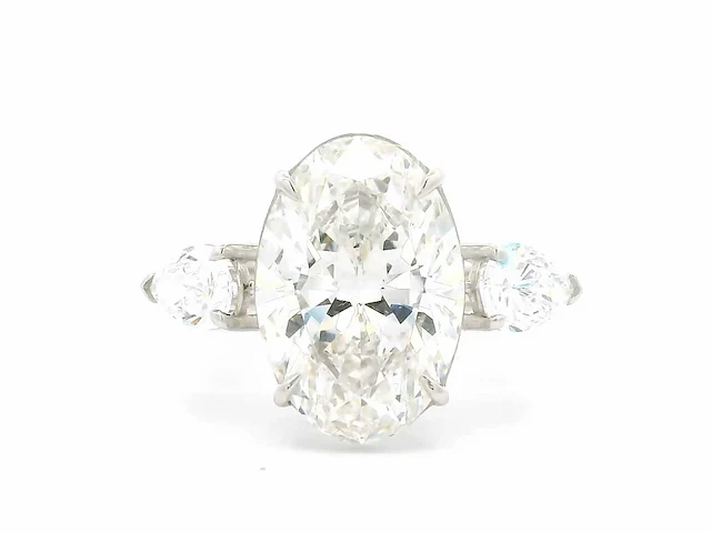 Platina ring met 5,80 crt. diamant - afbeelding 9 van  11