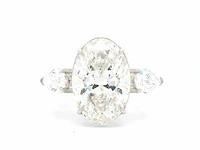Platina ring met 5,80 crt. diamant - afbeelding 9 van  11