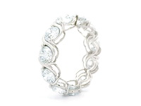 Platina ring met 7,17 crt. diamant - afbeelding 1 van  6