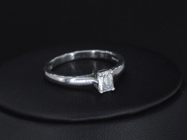 Platina ring met diamant en gia certificaat - afbeelding 3 van  6