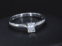 Platina ring met diamant en gia certificaat
